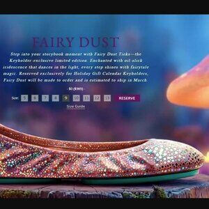 PRESALE Tieks By Gavrieli LIMITED EDITION Fairy Dust Leather Ballet Flats 9 NIB